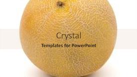  Presentation with melon - Slide deck featuring melon-isolated-on-white-background background and a yellow colored foreground