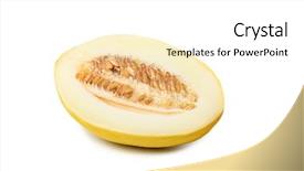  Presentation with melon - Cool new presentation design with melon on isolated on white backdrop and a white colored foreground