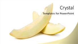  Presentation with condolence white wax candle - Amazing presentation having melon on isolated on white backdrop and a white colored foreground