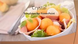  Presentation with melon - Cool new presentation with melon-salad backdrop and a lemonade colored foreground