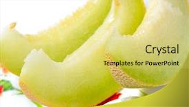 Presentation with melon - Audience pleasing slides consisting of melon slices backdrop and a yellow colored foreground