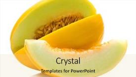  Presentation with melon - Audience pleasing PPT theme consisting of melon backdrop and a yellow colored foreground