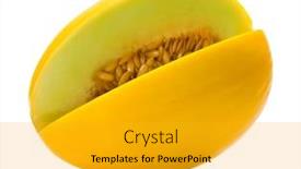  Presentation with melon - Audience pleasing theme consisting of melon backdrop and a gold colored foreground