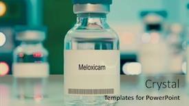 Presentation with injection - Slides having meloxicam-meloxicam-medical-liquid background and a mint green colored foreground