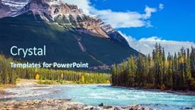  Presentation with mountain water - Theme featuring melt-azure-water background and a ocean colored foreground