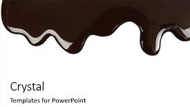  Presentation with white chocolate - Presentation theme featuring melted chocolate dripping on white background background and a white colored foreground