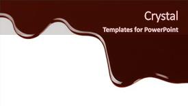  Presentation with white chocolate - Colorful theme enhanced with melted chocolate dripping on white backdrop and a wine colored foreground