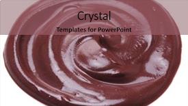 Presentation with indulgence chocolate - Beautiful PPT layouts featuring melted chocolate or chocolate glaze backdrop and a violet colored foreground