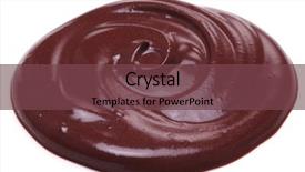  Presentation with chocolate and milk - PPT theme with melted chocolate or chocolate glaze background and a tawny brown colored foreground