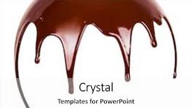  Presentation with syrup - Presentation design featuring melted chocolate syrup on white background and a white colored foreground