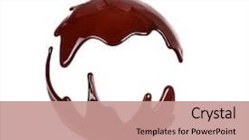  Presentation with syrup - Cool new presentation design with melted chocolate syrup on white backdrop and a coral colored foreground