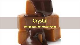  Presentation with white chocolate - Colorful PPT theme enhanced with melted chocolate with caramel candies backdrop and a tawny brown colored foreground