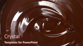  Presentation with hot chocolate - PPT layouts having melted-hot-chocolate-chocolate-desserts background and a wine colored foreground