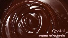  Presentation with confectionery - Beautiful slide deck featuring melted-hot-chocolate-chocolate-desserts backdrop and a wine colored foreground