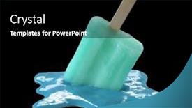  Presentation with ice cream - Presentation with melted-lemon-popsicle-ice-cream background and a black colored foreground