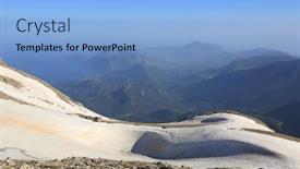  Presentation with snow mountain - Slide set consisting of melted-snow-on-tahtali-dagi background and a light blue colored foreground