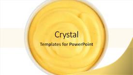  Presentation with white cheese - Slide deck enhanced with melting - bowl with cheese sauce background and a yellow colored foreground