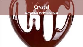  Presentation with syrup - Beautiful slide deck featuring melting - chocolate in the form backdrop and a tawny brown colored foreground