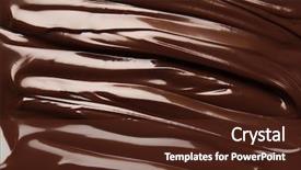  Presentation with chocolate - Audience pleasing slides consisting of melting - melted chocolate background backdrop and a tawny brown colored foreground