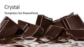  Presentation with white chocolate - Amazing PPT layouts having melting chocolate bars chocolate cream backdrop and a white colored foreground