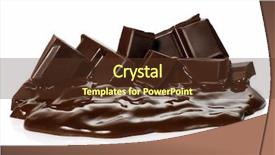  Presentation with cream - Audience pleasing presentation theme consisting of melting chocolate bars chocolate cream backdrop and a tawny brown colored foreground