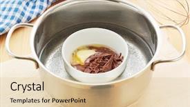  Presentation with hot chocolate - Colorful slide set enhanced with melting chocolate in a hot backdrop and a  colored foreground