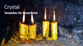 Presentation with wax - Amazing PPT layouts having melting-church-wax-candles backdrop and a wine colored foreground