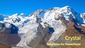  Presentation with winter in the swiss alps - Audience pleasing PPT layouts consisting of melting glaciers in the swiss backdrop and a violet colored foreground