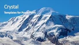  Presentation with alps - PPT layouts enhanced with melting glaciers in the swiss background and a teal colored foreground