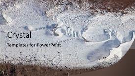  Presentation with winter in the swiss alps - Beautiful PPT layouts featuring melting glaciers in the swiss backdrop and a light gray colored foreground