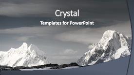  Presentation with ice blue - Slides enhanced with melting ice caps - beautiful snow-capped mountains background and a dark gray colored foreground