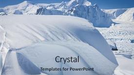  Presentation with ice blue - Slide set enhanced with melting ice caps - beautiful snow-capped mountains background and a light blue colored foreground