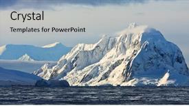  Presentation with beautiful mountains river lake sky nature - Slide deck consisting of melting ice caps - beautiful snow-capped mountains background and a light gray colored foreground