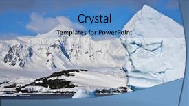  Presentation with snow - Audience pleasing slide set consisting of melting ice caps - beautiful snow-capped mountains backdrop and a teal colored foreground