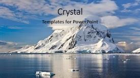  Presentation with blue sky - Slides with melting ice caps - beautiful snow-capped mountains background and a teal colored foreground