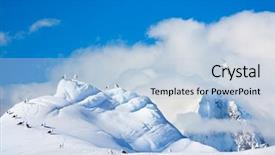  Presentation with blue ridge mountains - Colorful presentation enhanced with melting ice caps - beautiful snow-capped mountains backdrop and a  colored foreground