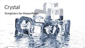  Presentation with ice - Presentation with melting ice cubes background and a  colored foreground