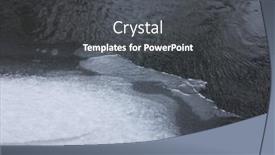  Presentation with winter ice - Colorful slide deck enhanced with melting-ice-winter-season-closeup backdrop and a dark gray colored foreground