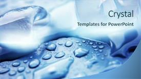  Presentation with ice - Beautiful presentation theme featuring melting ice backdrop and a sky blue colored foreground