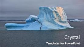  Presentation with iceberg - Presentation theme featuring melting-iceberg-in-arctic-ocean background and a ocean colored foreground