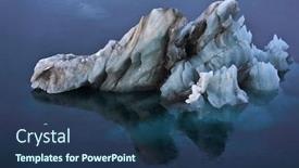  Presentation with iceberg - PPT layouts having melting-iceberg-in-arctic-ocean background and a ocean colored foreground
