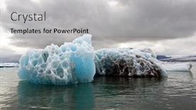  Presentation with movies - Presentation design enhanced with melting-iceberg-in-the-famous background and a light gray colored foreground