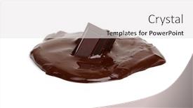  Presentation with white chocolate - Slide deck featuring melting-piece-of-dark-chocolate background and a white colored foreground