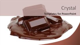  Presentation with white chocolate - Amazing slides having melting-piece-of-dark-chocolate backdrop and a coral colored foreground