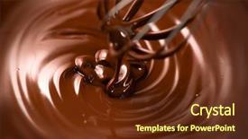 Presentation with chocolate dessert - Cool new slides with melting steel - chocolate mixing melted liquid premium backdrop and a tawny brown colored foreground