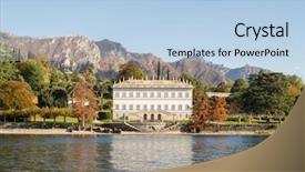  Presentation with gardens - Amazing PPT layouts having melzi and gardens near bellagio backdrop and a light blue colored foreground