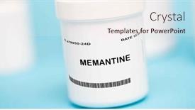  Presentation with alzheimer disease brain - Presentation design with memantine-is-a-medication-used background and a sky blue colored foreground