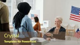  Presentation with hijab - Slides consisting of member-of-electoral-commission-passing background and a tawny brown colored foreground