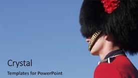  Presentation with army canada - PPT theme enhanced with member of the canadian royal background and a light blue colored foreground