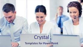  Presentation with group - Theme enhanced with member service - picture of group of people background and a lemonade colored foreground